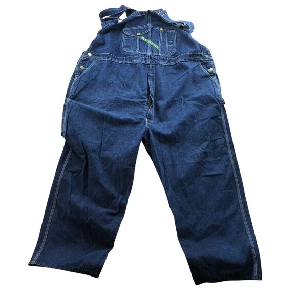 Key Mens Denim Work Overalls 52x27 Measured Bib Cargo Workwear Classic Blue Y2K